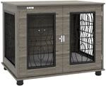 PawHut Hundek&auml;fig M&ouml;bel mit abschlie&szlig;bar T&uuml;r Kissen, Metall Hundebox f&uuml;r Zuhause
