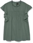 VERO MODA Damen Vmtrine Sl Lace WVN Ga Noos Top, Laurel Wreath, M