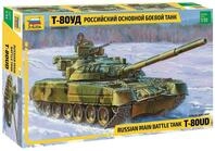 Zvezda 500783591-1:35 Modell Russischer Kampfpanzer T-80UD, olivgr&uuml;n, Gr&uuml;n