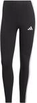 adidas Damen Essentials 3-Stripes Cotton Leggings Tights, Black/White, M