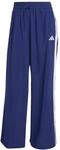 adidas Damen Essentials 3-Stripes Lifestyle Woven Parachute Pants, Dark Blue/White, S