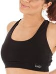 Winshape Damen Fitness Freizeit Sport-BH Bustier WVR1, Schwarz, S