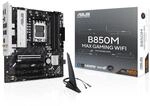 ASUS B850M MAX Gaming Mainboard Sockel AMD AM5 (mATX, DDR5, PCIe 5.0, 3X M.2, WiFi 6,