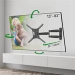Barkan Lange TV Wandhalterung, 13-86 Zoll Schwenkbar/Neigbar/Vollbewegung Pr&auml;mie