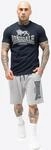 Lonsdale Herren T-Shirt & Shorts Set normale Passform MAIR, Dark Navy/Marl Grey, 3XL