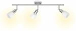 BRILLIANT Lampe Sofia Spotrohr 3flg eisen/chrom/wei&szlig; | 3x D45, E14, 40W, geeignet