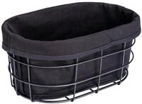 WENKO Brotkorb Mod. Bela, Black Outdoor Kitchen Korb f&uuml;r Brot, Br&ouml;tchen und