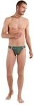 HOM Micro Nautical Cup Badehose, Khaki, gestreiftes Band, XL