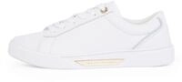 Tommy Hilfiger Damen Court Sneaker Chic aus Leder, Wei&szlig; (White), 38
