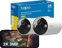 Tapo C410 &Uuml;berwachungskamera Aussen Akku 2 Pack, 2K Aufl&ouml;sung, Farbnachtsicht,