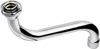 Cornat TEC351001 Auslauf S-Form 150 mm - Messing verchromt, Flexibel einsetzbar...