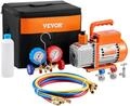 VEVOR 3,5 CFM AC-Vakuumpumpe und Manometer-Set, einstufige