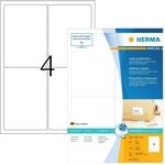 HERMA 10777 Adressetiketten f&uuml;r Inkjet Drucker, 80 Blatt, 96 x 139,7 mm, 4 pro...