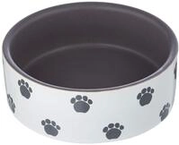 Nobby Hunde Keramiknapf PATA, Creme/grau &Oslash;12,0 X 4,5 cm, 1 St&uuml;ck