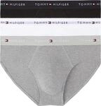 Tommy Hilfiger Herren 3er Pack Unterhosen Hip Briefs mit Logobund, Mehrfarbig...