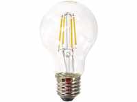 BELLALUX LED-Lampe, Sockel E27, Kaltweiß (4000K), Klares Filament, Birnenform,