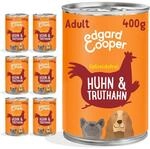 Edgard & Cooper Nassfutter f&uuml;r Hunde (Huhn & Truthahn, 400g x 6), Getreidefrei,