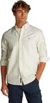Tommy Jeans Herren TJM Reg Oxford EXT Dm0dm21298 L/S Shirt, White (Ecru), M EU
