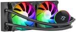 Mars Gaming ML-LCD240, Fl&uuml;ssigkeitsgek&uuml;hlter AIO, TDP 500W, 2x ARGB 120mm FDB