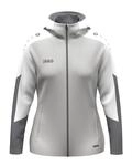 JAKO Damen Kapuzenjacke Dynamic, hellgrau/wei&szlig;/grau, L