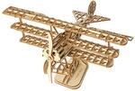 Robotime TG301 Airplane Bausatz aus Holz hergestellt, Ma&szlig;e: 21 x 17.6 x 12.1 cm,