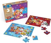 PAW Patrol Holzpuzzle-Sammlung, 3er Set mit Stabiler Holzbox zur Aufbewahrung,