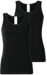 Schiesser Damen 2 Pack Tr&auml;gertop Unterhemd mit Spitze - Modern Multipacks