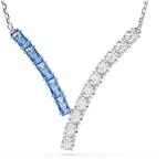 Swarovski Matrix Anh&auml;nger, Rhodinierte Damenhalskette mit V-f&ouml;rmigem Motiv sowie