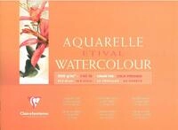 Clairefontaine 96472C Aquarellblock Etival (4-seitig verleimt, 25 Blatt, 300g,...
