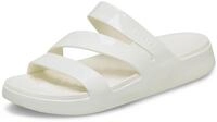 Crocs Herren Getaway Patent Strappy Badeschlappen, Chalk, 34/35 EU