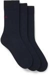 HUGO Herren 3P RS UNI CC Dreierpack Socken in normaler L&auml;nge mit Logos