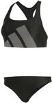 adidas Damen Big Bars C-Back Bikini Set Swimwear, Black, 30