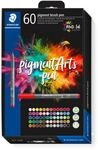 STAEDTLER brush pen pigment Arts, Premium-Zeichentusche, Pinselspitze f&uuml;r...
