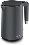 Arendo - Wasserkocher Edelstahl &ndash; 1,5 Liter - 2200 Watt &ndash; Doppelwand-Design &ndash;