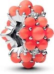 PANDORA Moments Korallenrotes Ozean Charm aus Sterling Silber mit Zirkonia,