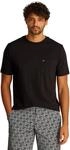 Tommy Hilfiger Herren T-Shirt Kurzarm Essential mit Brusttasche, Schwarz...