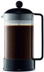 Bodum 1548-01SA-10 Brazil Kaffeebereiter 8 Tassen 1 L Kunststoff, Schwarz