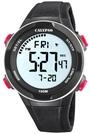 Calypso Digitale Herrenuhr Kautschuk Schwarz - 10 ATM, Datum, Stoppuhr, Dualzeit,