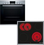 Bosch HND411VS62 Einbauherd-Set, bestehend aus HEA513BS2 Herd, 60 x 60 cm, 3D Bosch HND411VS62 Einbauherd-Set, bestehend aus HEA513BS2 Herd, 60 x 60 cm, 3D
