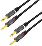 LogiLink CA1210 - Lautsprecherkabel 2x 2 Bananenstecker mit vergoldeten...