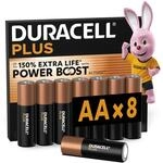 DURACELL Plus AA Alkaline-Batterien (8 St&uuml;ck) 1.5V, LR06