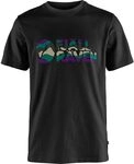 Fj&auml;llr&auml;ven Herren Multicolor Logo T-Shirt, Black, XL