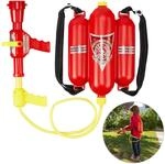 Relaxdays Feuerwehr Wasserspritze, 2,5 l Wassertank, rot-gelb | 5 m Reichweite,...