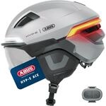 ABUS Fahrradhelm HYP-E ACE - mit Frontlicht, R&uuml;cklicht und Blinklicht - mit Visier