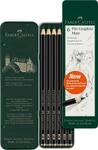 Faber-Castell 115207 - Bleistifte Set Pitt Graphite Matt, 6-teilig, H&auml;rtegrade...