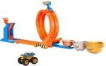 Hot Wheels Monster Trucks Loop-und-Flip Trophy Challenge Spielset | Enth&auml;lt