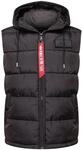Alpha Industries Hooded Puffer Vest FD Weste f&uuml;r Herren Black