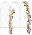 Relaxdays Rankgitter, Metall, 3 Rankhilfen je HxB: 92 x 27,5 cm, mit