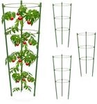 Relaxdays Rankhilfe, 4er Set, 3 Ringe, HxD: 45 x 18 cm, Blumen & Nutzpflanzen, Metall