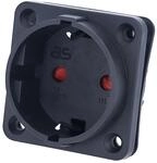 as &ndash; Schwabe Einbausteckdose - 50 x 50 mm Flanschma&szlig; - Schutzkontaktsteckdose 230